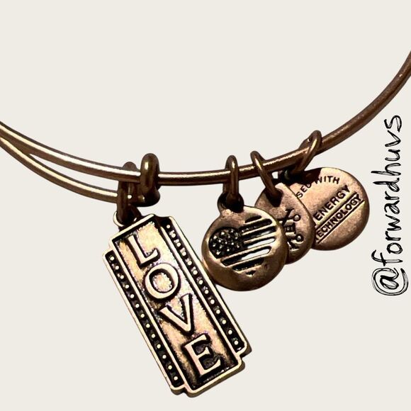 Bundle Sale 3 for $15 | ALEX AND ANI Love Charm Bangle - Picture 5 of 7